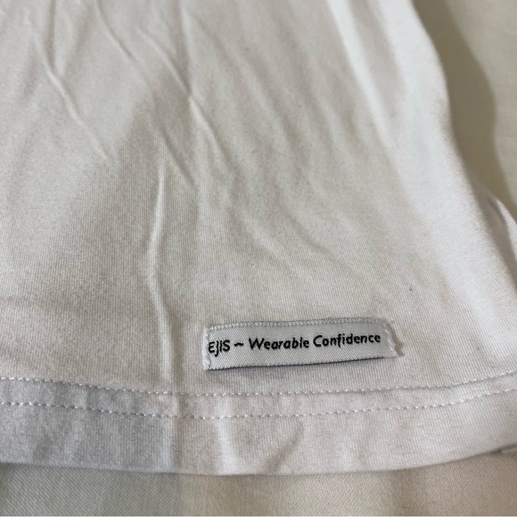 EJIS White Crew Neck Tee Shirt Men's Large Padded Armpit Wearable Confidence - Picture 4 of 7